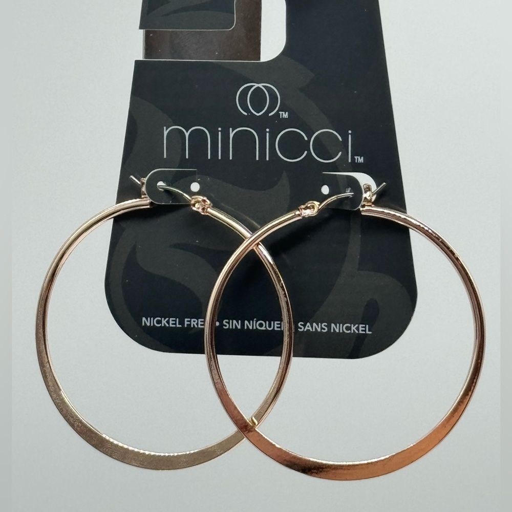 Rose Gold Tone Hoop Earrings